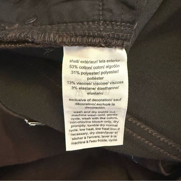 NWT Tommy Hilfiger Chocolate Brown Gramercy Sateen Skinny Ankle Pull On Jeans 4 - Picture 9 of 9